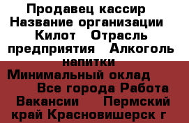 Продавец-кассир › Название организации ­ Килот › Отрасль предприятия ­ Алкоголь, напитки › Минимальный оклад ­ 20 000 - Все города Работа » Вакансии   . Пермский край,Красновишерск г.